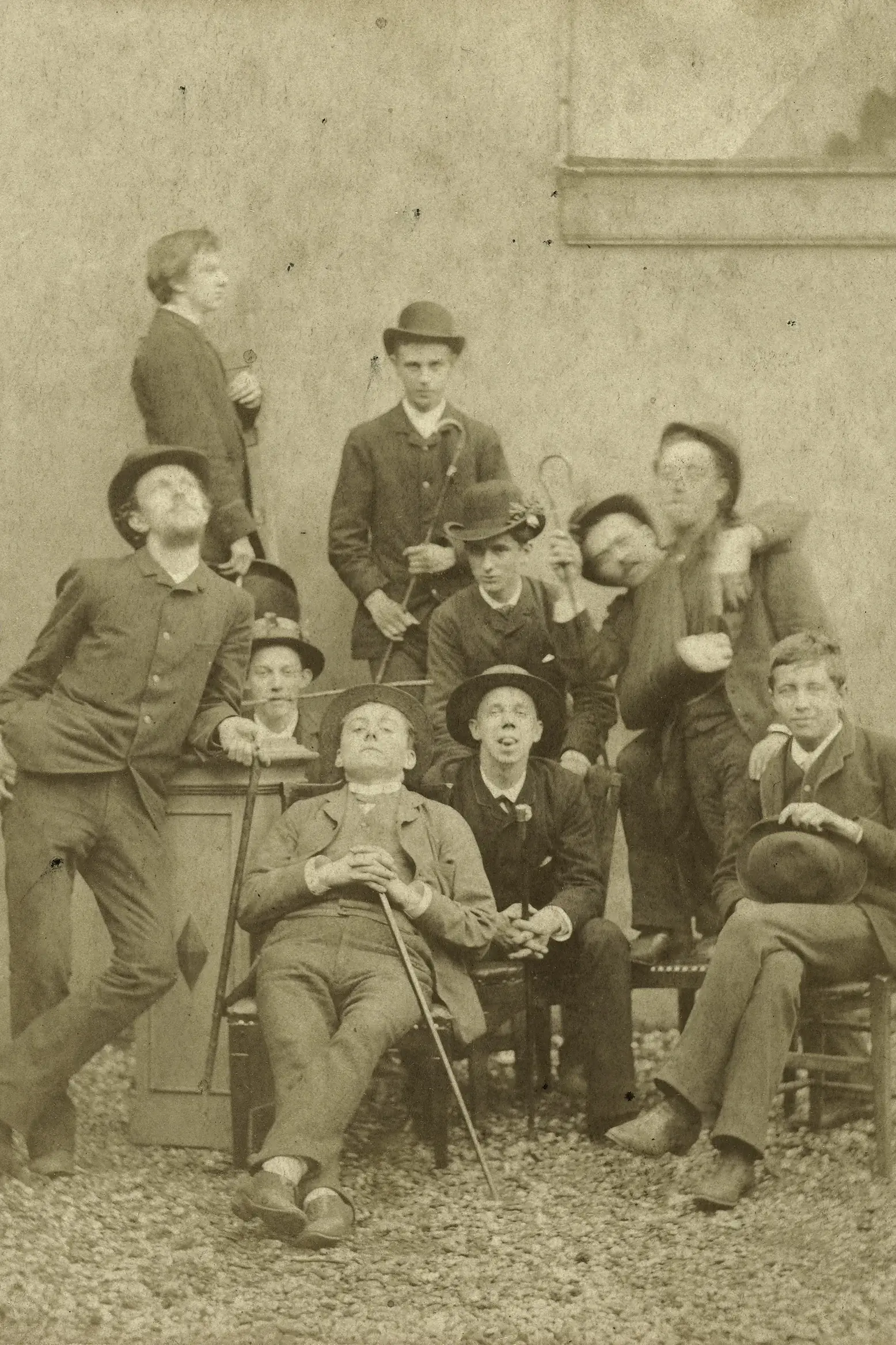 Groepsportret van studenten in Leiden