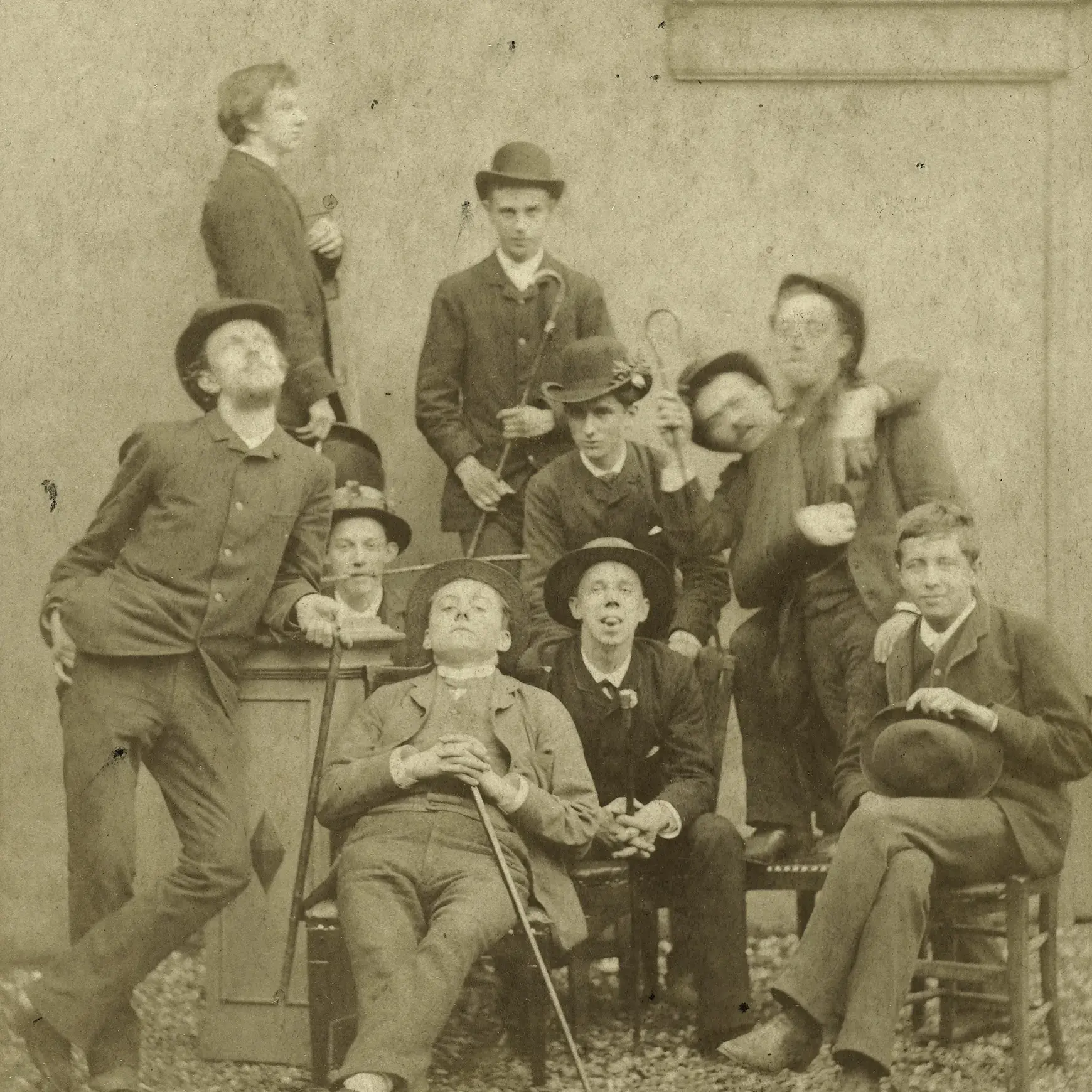 Groepsportret van studenten in Leiden