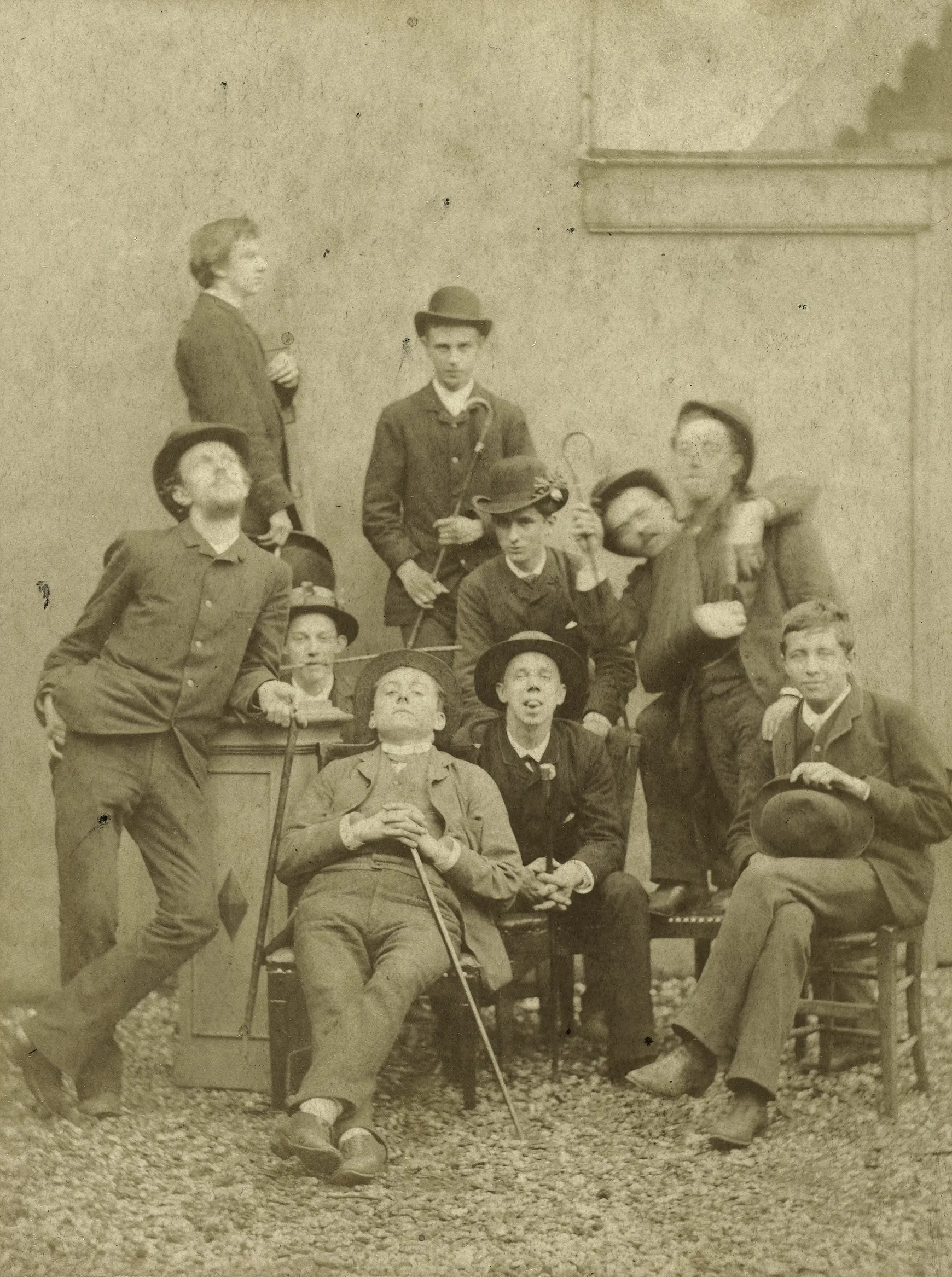 Groepsportret van studenten in Leiden